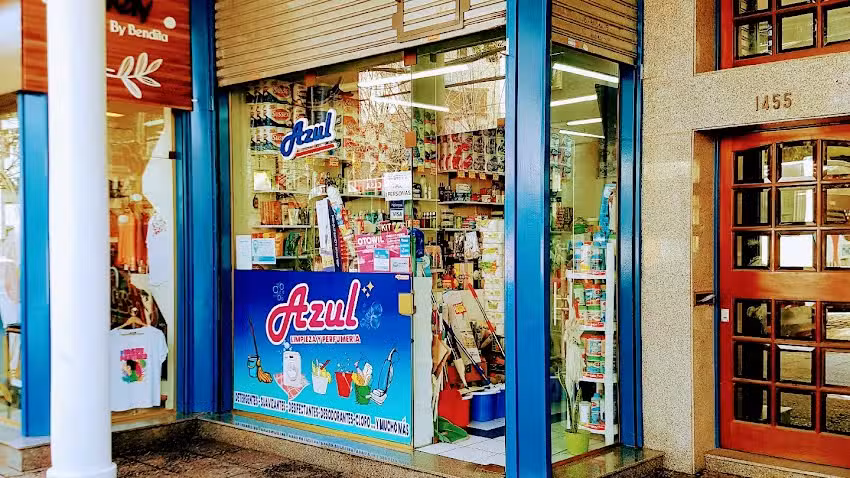 Azul limpieza y perfumeria