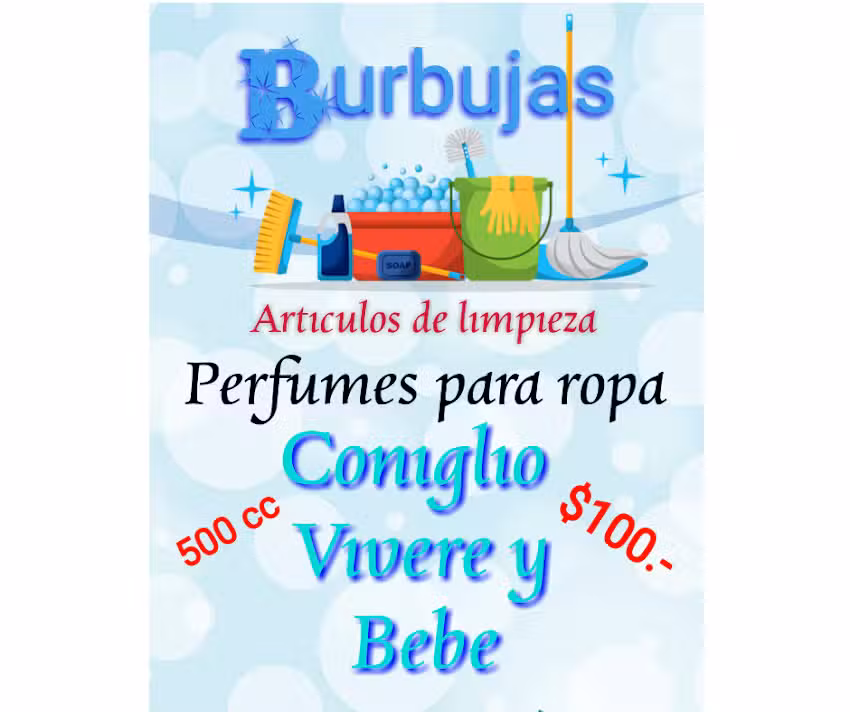 Burbujas La Ribera, art&iacute;culos de limpieza