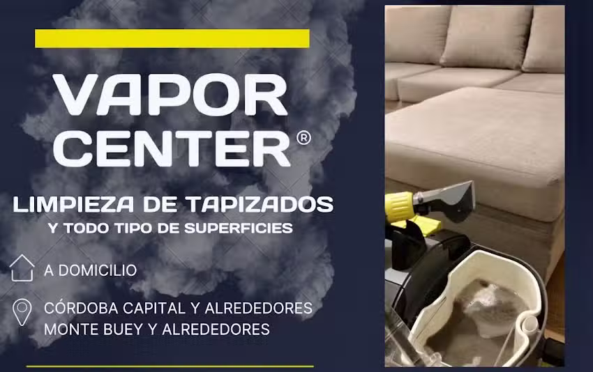 Vapor Center &reg; Suc. Monte Buey &ndash; LIMPIEZA DE TAPIZADOS Y TODO TIPO DE SUPERFICIES